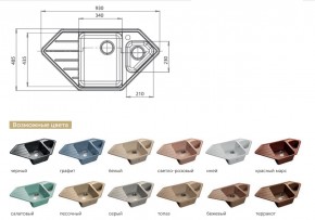 Каменная мойка GranFest Corner GF-C950E в Нязепетровске - nyazepetrovsk.mebel74.com | фото 2