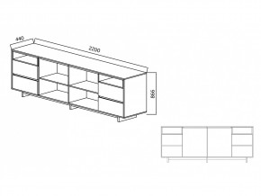 Комодино Moderno-2200 Ф6 в Нязепетровске - nyazepetrovsk.mebel74.com | фото 4