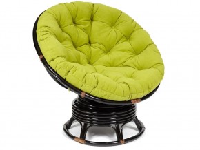 Кресло-качалка Papasan w 23/01 B с подушкой Antique brown, флок Олива в Нязепетровске - nyazepetrovsk.mebel74.com | фото