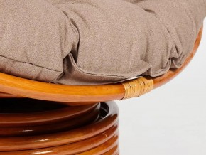 Кресло-качалка Papasan w 23/01 B с подушкой Cognac, экошерсть Коричневый в Нязепетровске - nyazepetrovsk.mebel74.com | фото 2