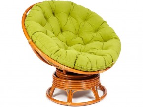 Кресло-качалка Papasan w 23/01 B с подушкой Cognac, флок Олива в Нязепетровске - nyazepetrovsk.mebel74.com | фото