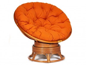 Кресло-качалка Papasan w 23/01 B с подушкой Cognac, ткань Оранжевый в Нязепетровске - nyazepetrovsk.mebel74.com | фото 1