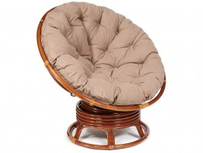 Кресло-качалка Papasan w 23/01 B с подушкой Pecan, экошерсть Коричневый в Нязепетровске - nyazepetrovsk.mebel74.com | фото