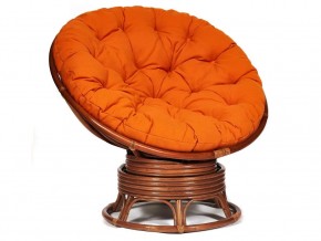 Кресло-качалка Papasan w 23/01 B с подушкой Pecan, ткань Оранжевый в Нязепетровске - nyazepetrovsk.mebel74.com | фото