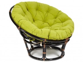 Кресло Papasan 23/01 W с подушкой Antique brown, флок Олива в Нязепетровске - nyazepetrovsk.mebel74.com | фото