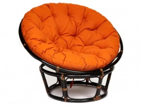 Кресло Papasan 23/01 W с подушкой Antique brown, ткань Оранжевый в Нязепетровске - nyazepetrovsk.mebel74.com | фото