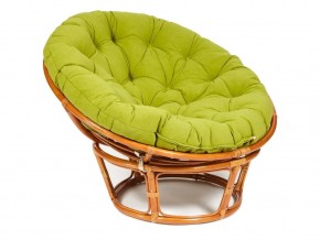 Кресло Papasan 23/01 W с подушкой Cognac, флок Олива в Нязепетровске - nyazepetrovsk.mebel74.com | фото