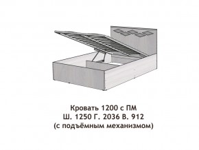 Кровать с подъёмный механизмом Диана 1200 в Нязепетровске - nyazepetrovsk.mebel74.com | фото 2