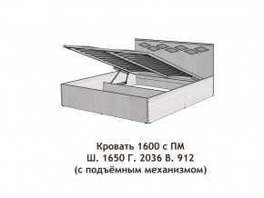 Кровать с подъёмный механизмом Диана 1600 в Нязепетровске - nyazepetrovsk.mebel74.com | фото 3