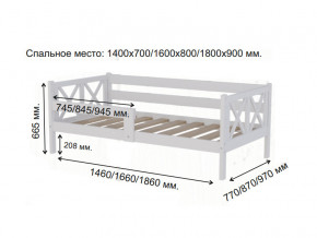 Кровать софа Аист-3 Классика белый 1400х700 мм в Нязепетровске - nyazepetrovsk.mebel74.com | фото 2