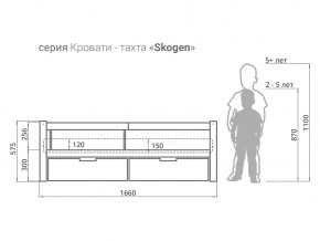 Кровать-тахта Svogen с ящиками и бортиком бежевый в Нязепетровске - nyazepetrovsk.mebel74.com | фото 3