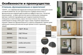 Прихожая Санти Белый/Дуб Крафт Золотой в Нязепетровске - nyazepetrovsk.mebel74.com | фото 3