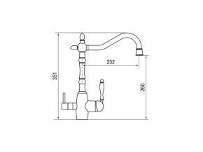 Смеситель Classic LM2193 Bronze в Нязепетровске - nyazepetrovsk.mebel74.com | фото 2