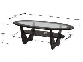 Стол журнальный Юпитер со стеклом СЖС-01 венге в Нязепетровске - nyazepetrovsk.mebel74.com | фото 2