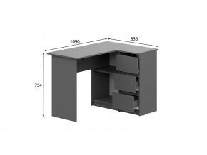 Стол угловой Денвер Графит серый в Нязепетровске - nyazepetrovsk.mebel74.com | фото 2